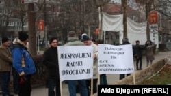 Protest radnika Hidrogradnje u Sarajevu 15. januar, 2018.