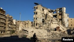 Разрушенные дома в Сирии