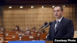  Премиерът Сергей Станишев приказва пред Съвета на Европа на 25 януари 2006 година 