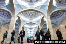 Станция метро в Ташкенте. Узбекистан, 30 ноября 2019 года.