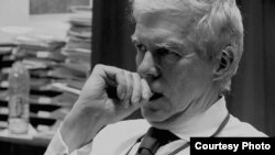 Brussels--EU negotiator Robert Cooper in the film "The Agreement" screened at Prague's One World film festival March 3-12 2014.
