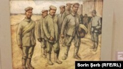 Camil Ressu, Prizonieri, ulei pe carton, 1918, MANR; Expoziția „Marea Unire s-a născut din dezasterele războiului” 