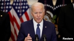 Președintele american Biden vorbește despre continuarea sprijinului pentru Ucraina la Casa Albă din Washington (foto de arhivă)
