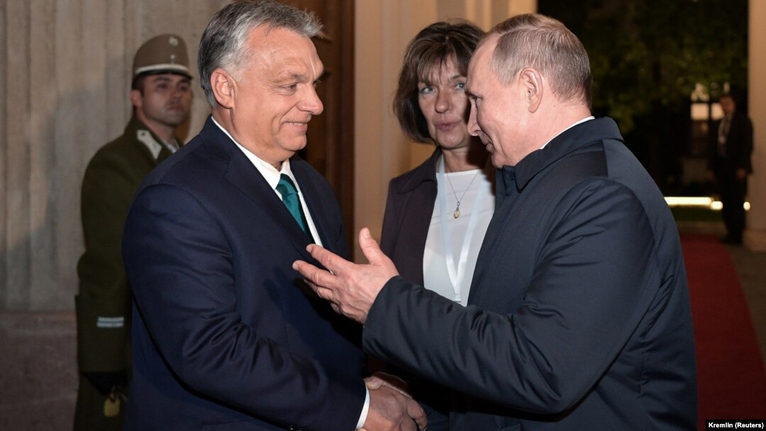 Președintele ungar, Viktor Orban, la întânirea recentă de la Budapesta cu președintele rus Vladimir Putin
