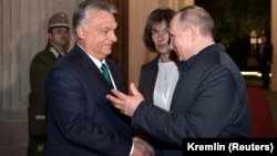 Președintele ungar, Viktor Orban, la întânirea recentă de la Budapesta cu președintele rus Vladimir Putin