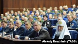 Патрыярх Маскоўскі Кірыл на пасяджэньні калегіі Міністэрства абароны Расеі, Масква, 11 сьнежня 2018