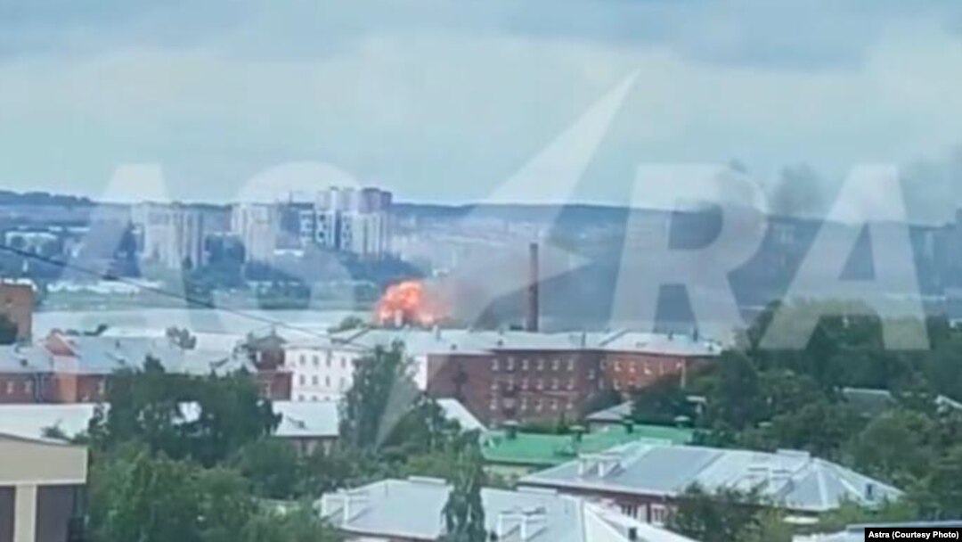 Кадр из поста в соцсетях об атаке на Ижевск 