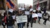 Armenia - A demonstration in support of Shant Harutiunian and other arrested anti-government activists, Yerevan, 10Jan2014.