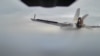 UKRAINE --- Ukrainian interceptor drone pursues Russian drone in Donetsk region