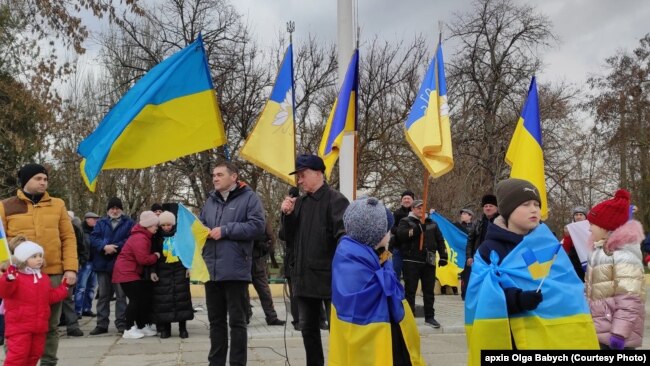 Мітинги проти російської окупації, Гола Пристань, 2022 рік