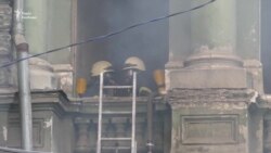 Відео пожежі будинку-пам’ятника національного значення в Одесі