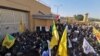 Iran-aligned militias protesting outside the U.S. embassy in Baghdad. Three days later, a U.S. drone fired missiles that killed Qassem Soleimani. December 31, 2019