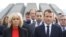 French President Emmanuel Macron, First Lady Brigitte Macron visit a monument in Yerevan commemorating the mass killings of Armenians in World War II. (file photo)
