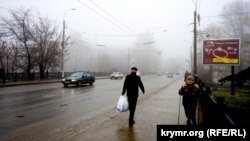 Симферополь у тумані, архівне фото 