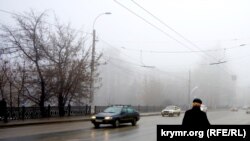 Симферополь в тумане, архивное фото