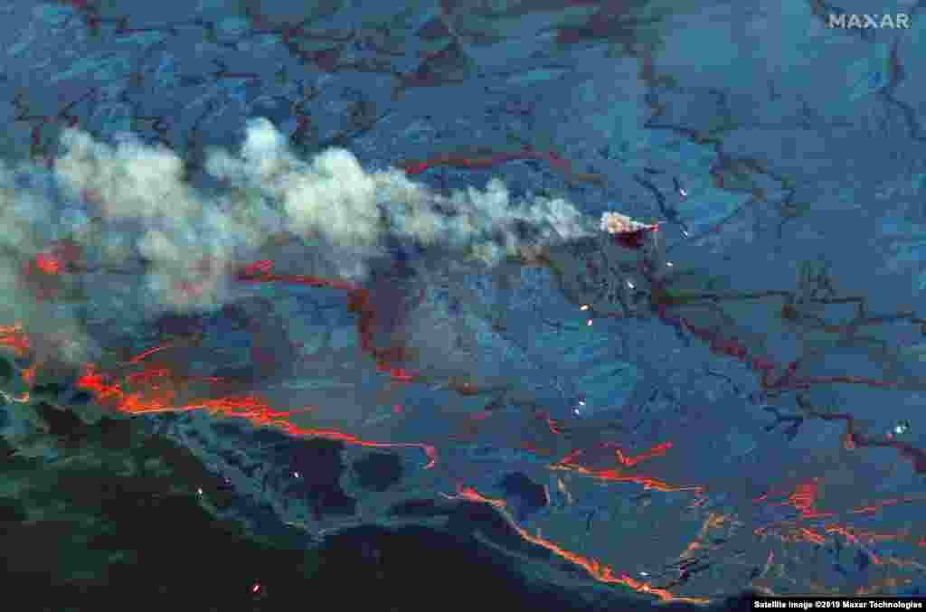 AT SEA -- Satellite image shows the oil spill in the Gulf of Mexico on June 20, 2010