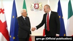 სერჯო მატარელა და მამუკა ბახტაძე. თბილისი, 2018 წლის 17 ივლისი