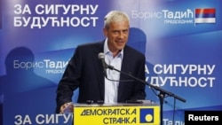 Boris Tadić na konferenciji za novinare nakon prvog kruga izbora u Srbiji, 7. maj 2012.