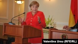 Angela Merkel la Chişinău, 22 august 2012.