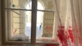 Damage inside the Novi Sad Cit Hall day after the incidents during protest, Serbia, 6 November 2024