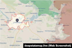 Слов'янськ та Слов'янський напрямок на мапі DeepState станом на 29 червня 2026 року
