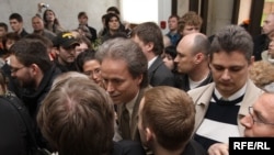 The trial of Nikalay Autukhovich, Uladzimir Asipenka, Alyaksndar Laryn, and Mikhail Kazlou in the Supreme Court in Minsk on May 6