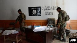 یکی از مراکز نظامی داعش در ولسوالی کوت ننگرهار که توسط نیروهای افغان تصرف شد.