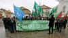 Activists in Tatarstan stage a Memorial Day procession on October 12, 2013, to commemorate victims of the 1552 Siege of Kazan.