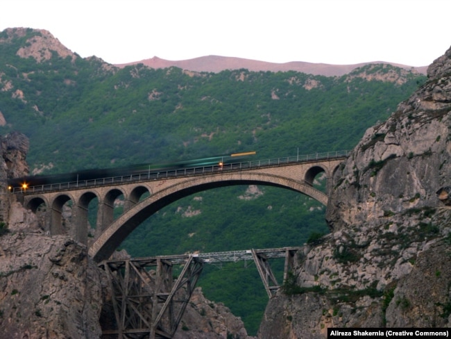 The Veresk Bridge on the Trans-Iranian Railway.