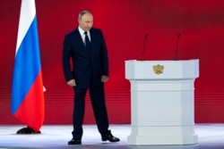 Владимир Путин на оглашении своего послания Федеральному собранию 21 апреля 2021 года
