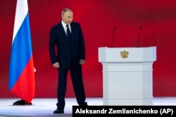 Владимир Путин на оглашении своего послания Федеральному собранию, 21 апреля 2021 года