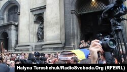 Поховання у Львові Героя Богдана Сольчаника, який був убитий у Києві на Майдані