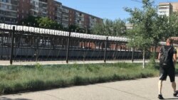 Опустевший рынок в Темиртау, городе в Карагандинской области.