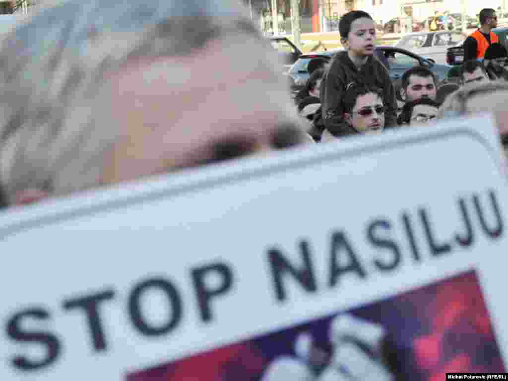 Protest zbog tretmana osoba afro-azijskog porijekla u Imigracionom centru, Sarajevo, 12. mart 2011