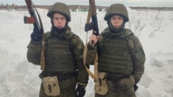 Russian conscripts Konstantin (right) and Dmitry Reshka, 20, were called up in November 2023 for military service, but the twin brothers had no intention of serving for longer than the required year.