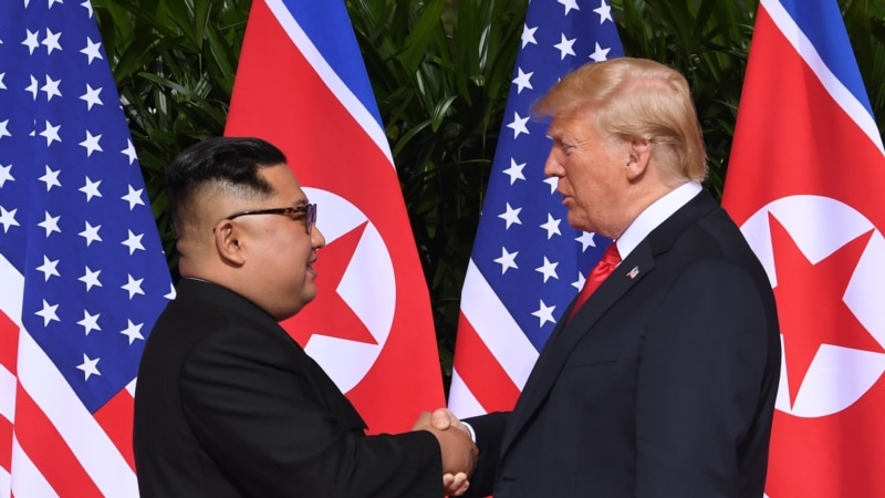 رهبران آمریکا و کره شمالی در دیدار تاریخی خود به توافق رسیدند