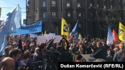 Протест освітян у Сербії, архівне фото