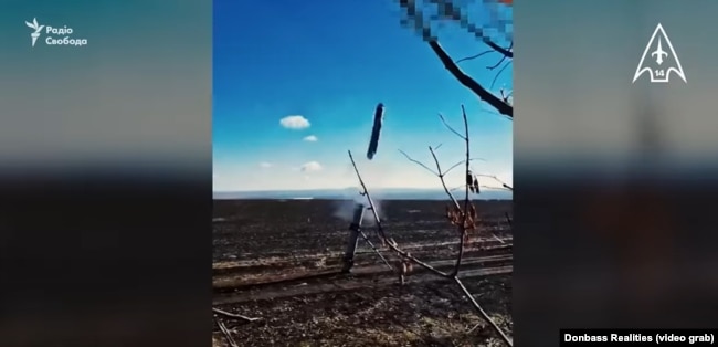 Запуск дрона-камікадзе з пускової установки