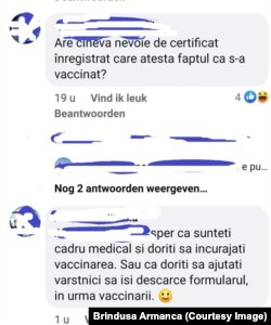 „Are cineva nevoie de certificat înregistrat care atestă faptul că s-a vaccinat?”, un anunț care a dus la deschiderea unui dosar penal la Arad.