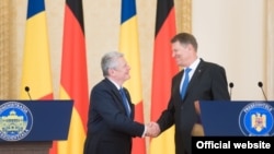 Joachim Gauck și Klaus Johannis la București