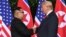  Demirgazyk Koreýanyň lideri Kim Jong Un we Birleşen Ştatlaryň prezidenti Donald Tramp