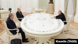 Встреча Никола Пашиняна, Ильхама Алиева и Владимира путина в Москве