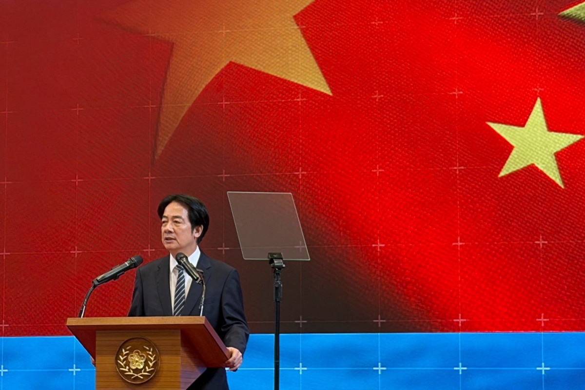 Taiwanese President Lai Ching-te speaks at a news conference on defence spending in Taipei, Taiwan, 26 November 2025.
