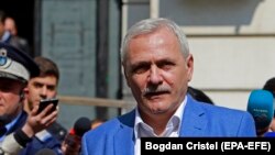 ROMANIA -- Liviu Dragnea, the president of the Romanian Parliament's Deputy Chamber and the leader of the main ruling party PSD (Social Democracy Party), leaves the High Court of Cassation and Justice of Romania (ICCJ) headquarters, after the last hearing