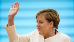 Angela Merkel német kancellár a heti kormányülés előtt Berlinben, 2020 szeptember 23-án.