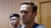 Russian opposition leader Alexei Navalny at his court hearing in Moscow on Russia August 27