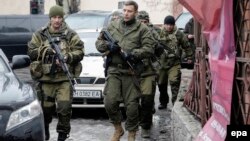 Лидер боевиков группировки «ДНР» Александр Захарченко в Донецке