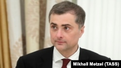 Presidential aide Vladislav Surkov attends a meeting in Moscow in August 2018.