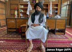 ندا محمد ندیم سرپرست وزارت تحصیلات عالی طالبان که قبلا از سوی اتحادیه اروپا تحریم شده است