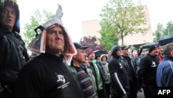 Borci tokom protesta u Sarajevu, April 25, 2016